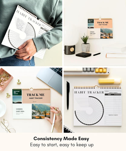 Lamare 2026 Habit Tracker Calendar – Premium Daily Habit Tracker Journal and Goal Board, Workout Motivation & Productivity Tool