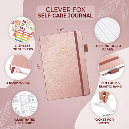 Clever Fox Self-Care Journal for Women, Daily Planner 5.8x8.3 Aquamarine