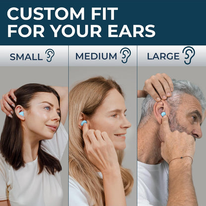 Peace&Quiet PQ Wax Ear Plugs for Sleeping - 30 Silicone Wax Earplugs for Sleeping and Swimming, Gel Ear Plugs for Noise Cancelling, Sound Blocking Level of 32 Db (30 Pillows), Color: White