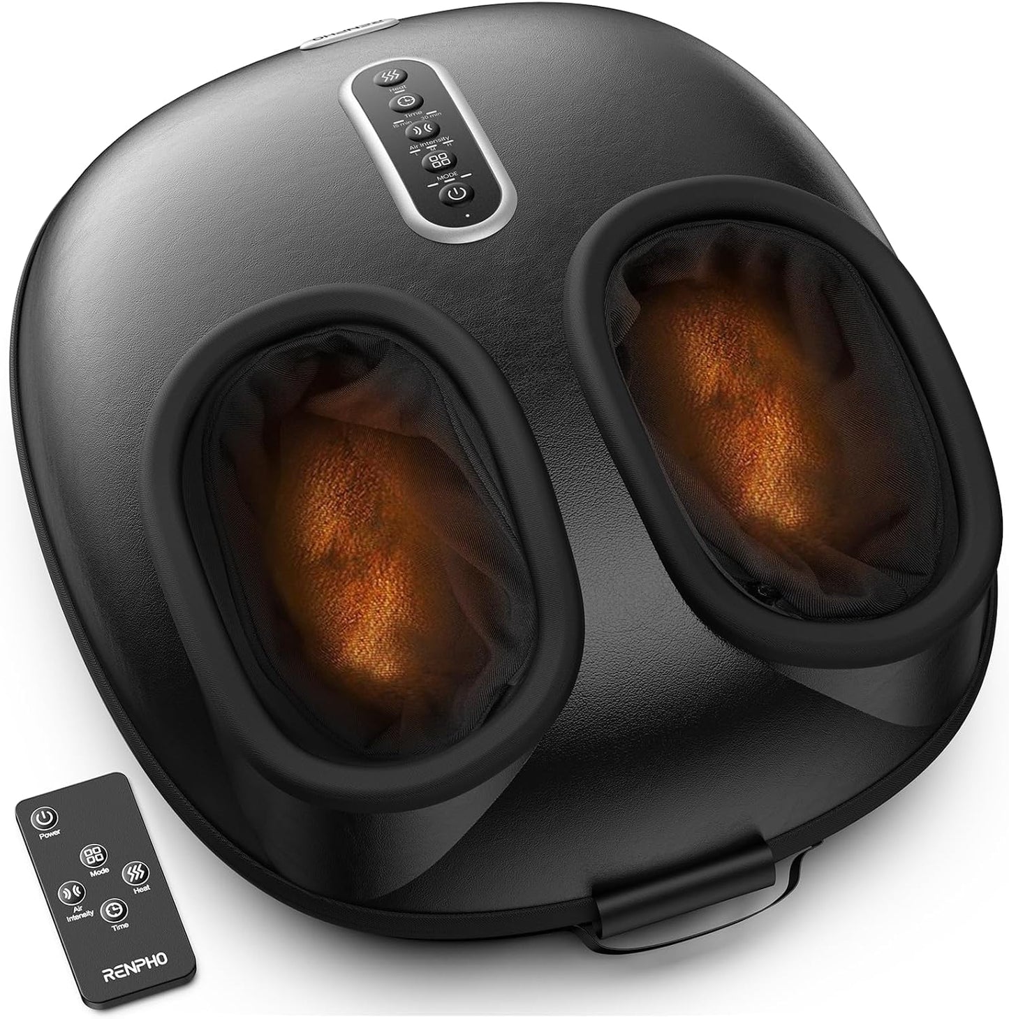 RENPHO 2026 [Upgraded] Foot Massager with Heat, Shiatsu Foot Massager for Plantar Fasciitis, FSA Eligible HSA Store Eligible, Deep-Kneading & Compression, Birthday Gifts for Women Men, Size Up to 12