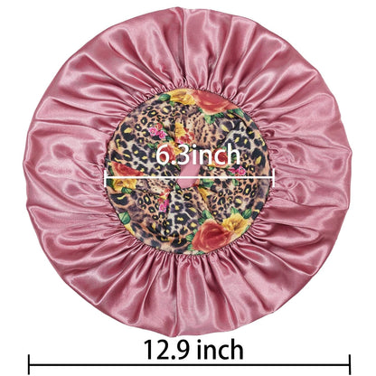 3 Pack Satin Bonnet Silk Hair Bonnet for Sleeping, Sleep Bonnets for Women Large Wide Soft Band Sleep Cap for Curly Hair Braids