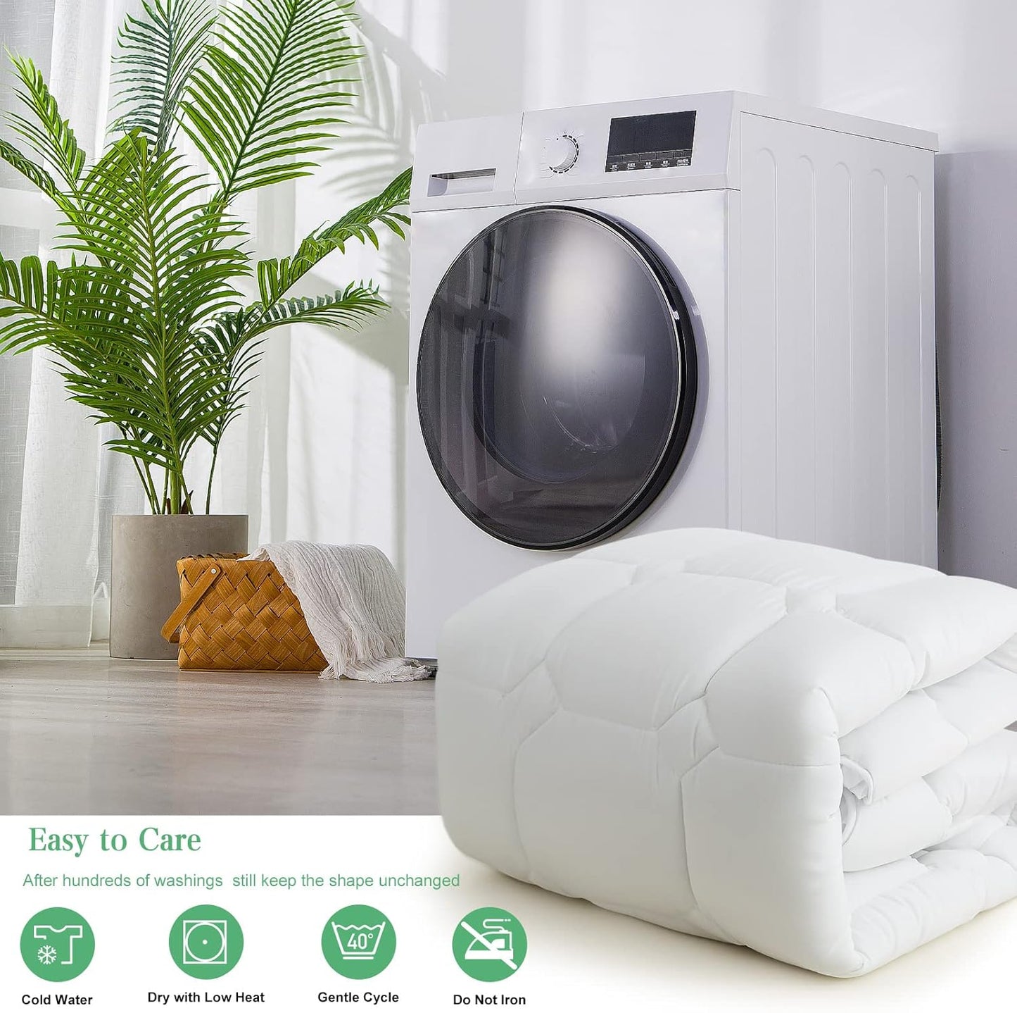 UNILIBRA Queen Mattress Protector Waterproof, Deep Pocket Mattress Pad Cover Fits to 6''-21'', Breathable Hollow Cotton Filling Quilted Mattress Protector for Queen Size