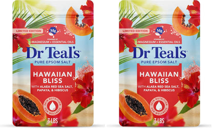 Dr Teal's Epsom Salt Magnesium Soak, Limited Edition Hawaiian Bliss, 3 lbs