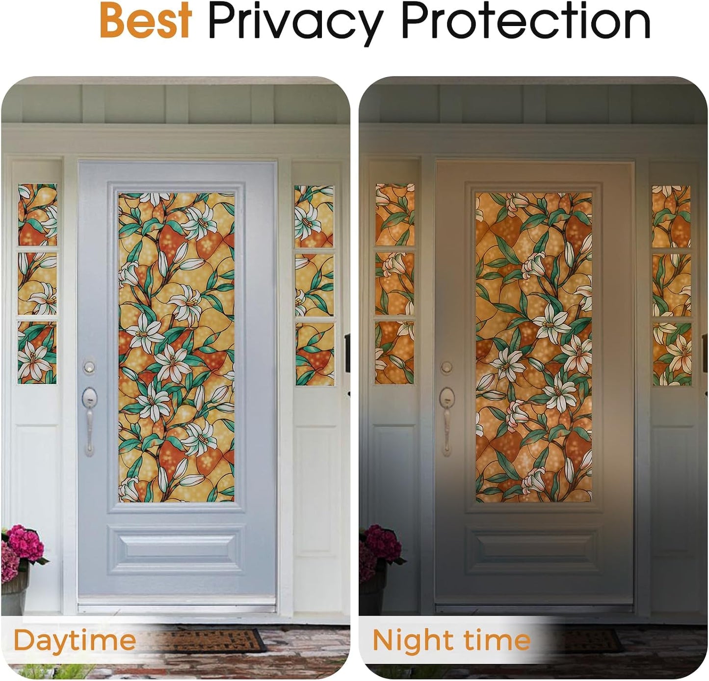 Coavas One Way Privacy Window Film, Heat Control Window Tint for Home, Sun Blocking Reflective Window Film See Out Not in, Anti UV Static Cling for Windows Office Door (Black, 17.5 Inch X 6.5 Feet)