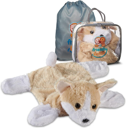 FRIENDLY CUDDLE Weighted Lap Blanket for Kids & Adults – Kids Weighted Blanket – ASD, Sensory Processing Weighted Stuffed Animals Dog Toy – Microwavable Weighted Lap Pad for Kids, 5 Lbs.