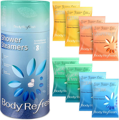 Shower Steamers Aromatherapy 8 Pack - Shower Bombs with Natural Essential Oils, Gifts for Women Mom Wife Men, Birthday Gifts for Women,Self Care, Relaxation, Home Spa, Travel Essentials