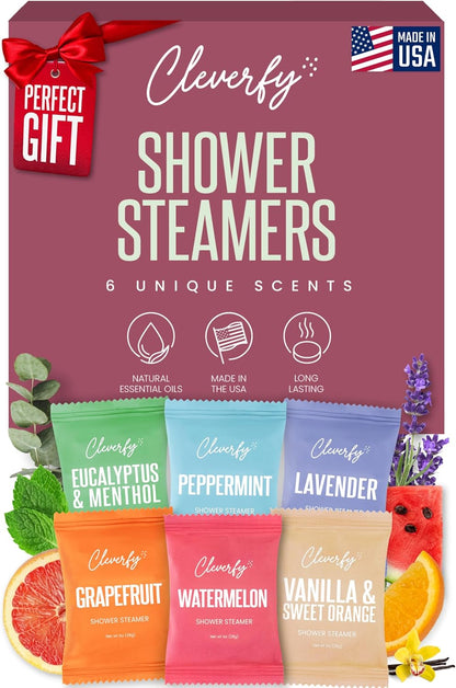 Cleverfy Shower Steamers Aromatherapy Gifts for Women and Men, 18 Tablets
