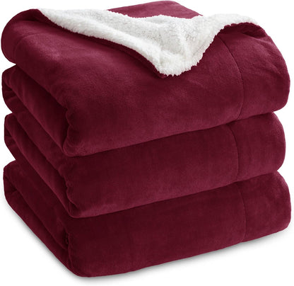 Bedsure GentleSoft Sherpa Fleece Throw Blanket for Couch, Non-Heated, Thick & Warm Cozy Blanket for Winter, Soft Fuzzy Plush Throw Gifts for Women and Men, Grey, 50x60 Inches
