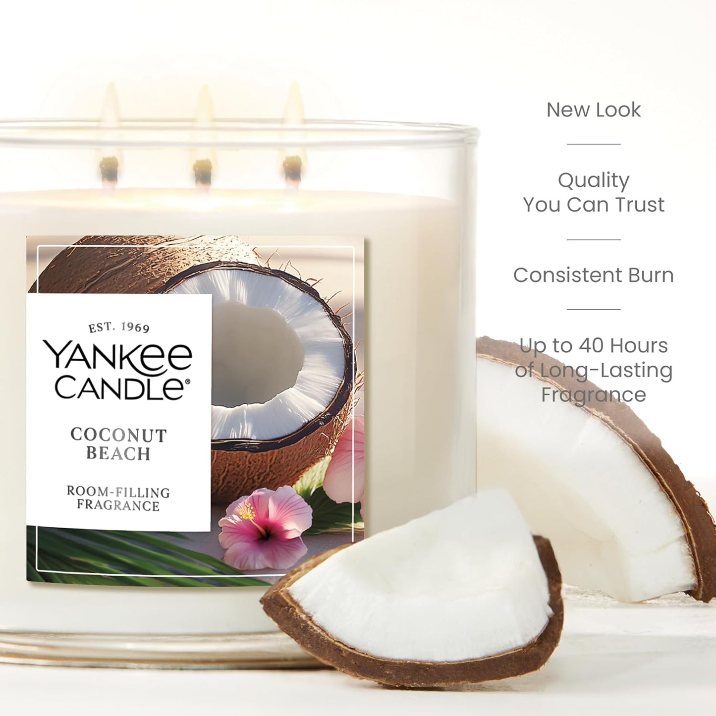 Yankee Candle Sage & Citrus, Scented Candle, 14.5oz 3-Wick Candle Jar with up to 40 Hours Burn Time, Giftable