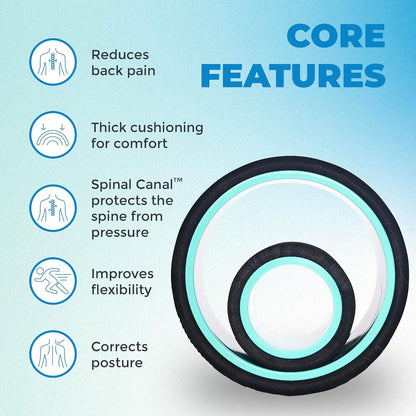 Chirp Wheel Foam Roller - Targeted Back & Neck Pain Relief, Muscle Massage, Trigger Point Therapy, High-Density Foam Tool for Physical Therapy, Stretching & Exercise, 500lbs Capacity, 12-Inch Mint