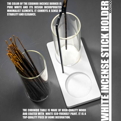 2 in 1 Incense Burner Holder for Sticks,Glass Incense Holder with Storage,Upside Down Incense Holder for Sticks with Glass Ash Catcher for Meditation Yoga Spa Room Home Decor[Full Black]