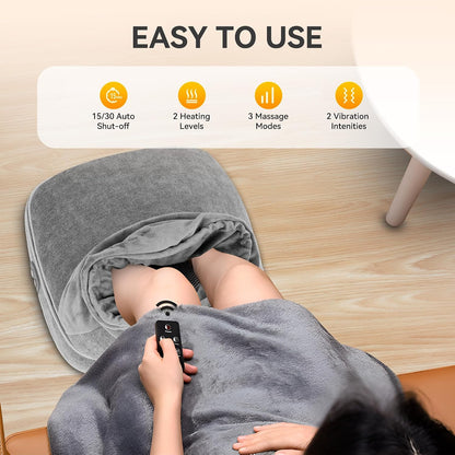 Snailax 2-in-1 Shiatsu Foot and Back Massager with Heat - Kneading Foot Warmer, Electric Feet Massage, Massagers for Back,Leg, Fathers Day Gift for Dad Men Women