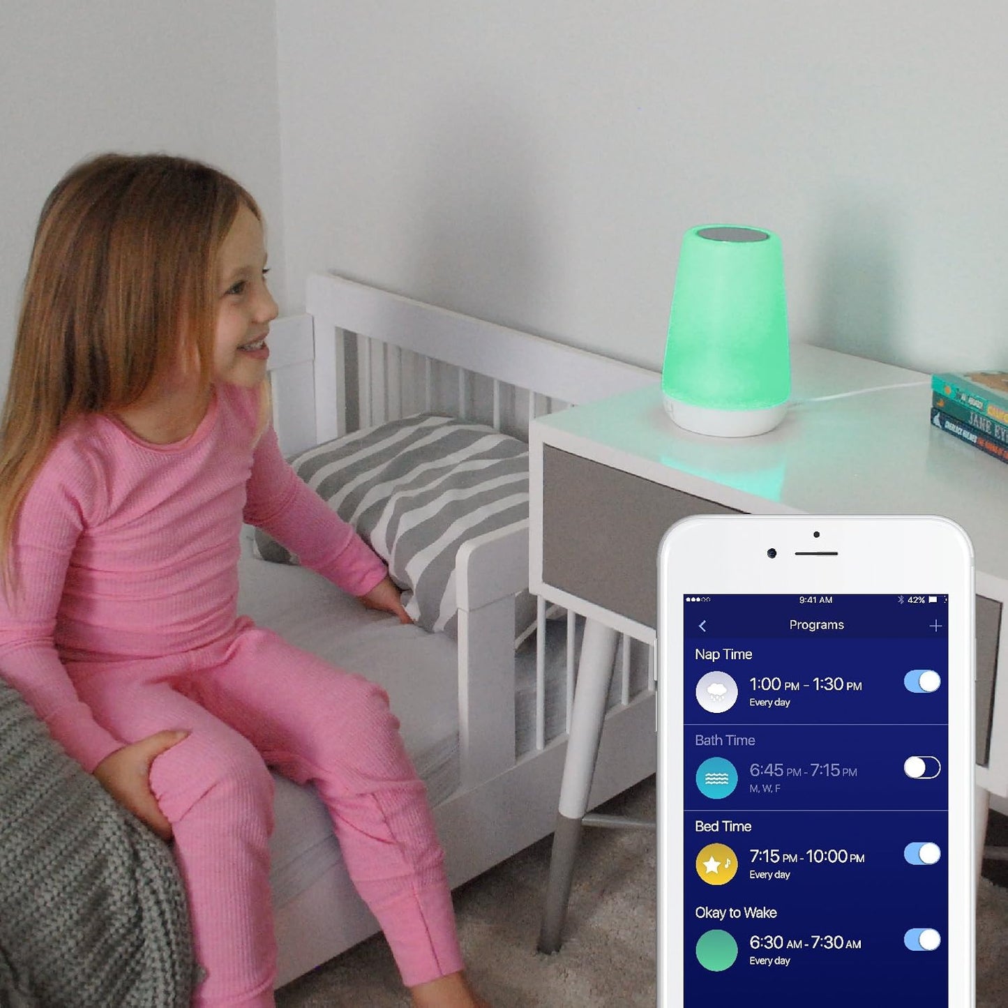 Hatch Baby Sound Machine, Night Light | Hatch Baby | Sleep Support | Registry Essential, Routine Builder, Time-to-Rise Alarm Clock, White Noise, Nursery Stories, Toddler Kids (Wi-Fi) (Putty)