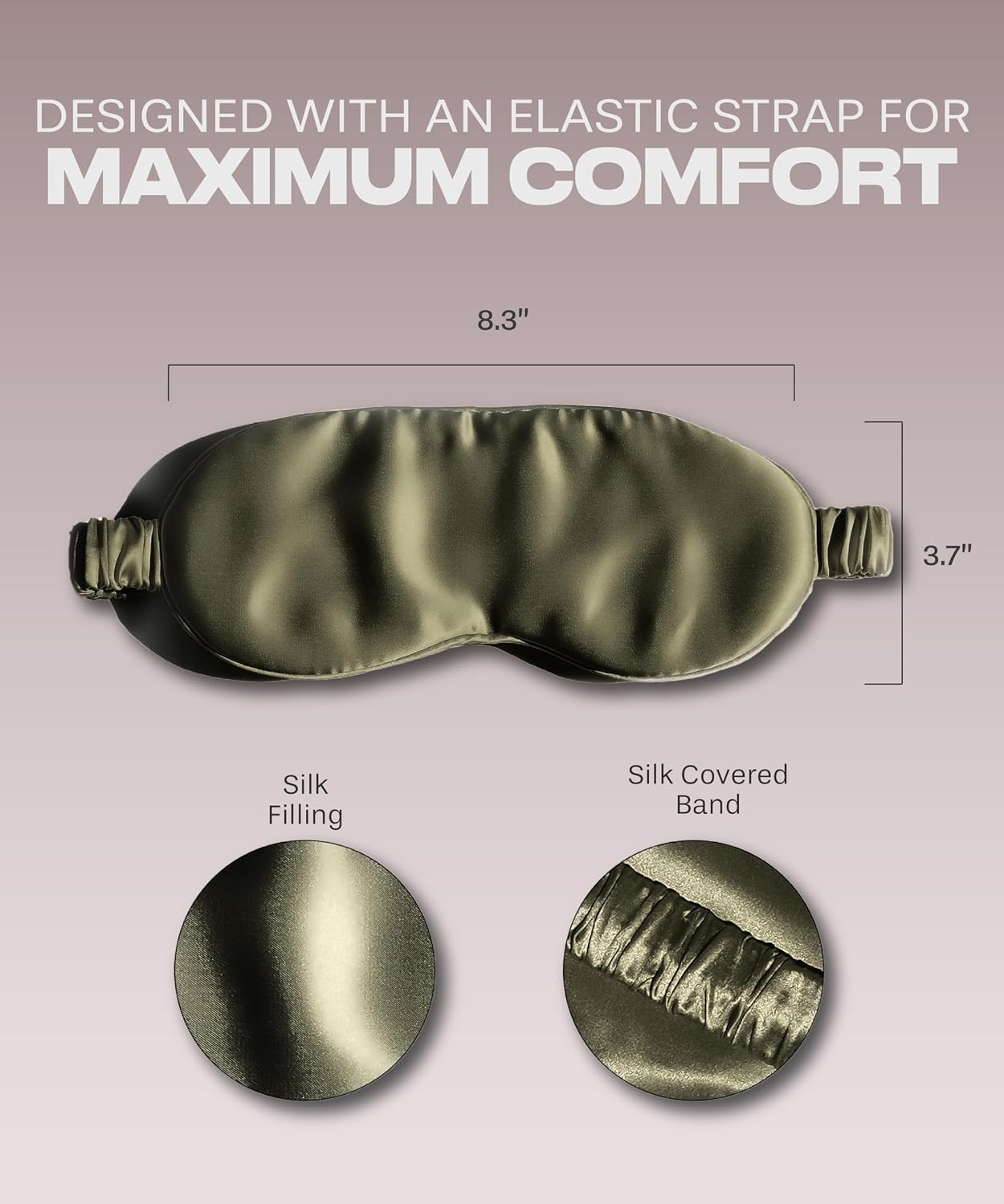 SUNDAYSILKS™ | Adjustable Silk Sleep Mask for Side Sleeper | Cloud-Like Comfort, Weighted for Deep Sleep | Soft Sleep Face Mask for Women & Men, Full Blackout, Cooling Silk Eye Mask for Sleeping