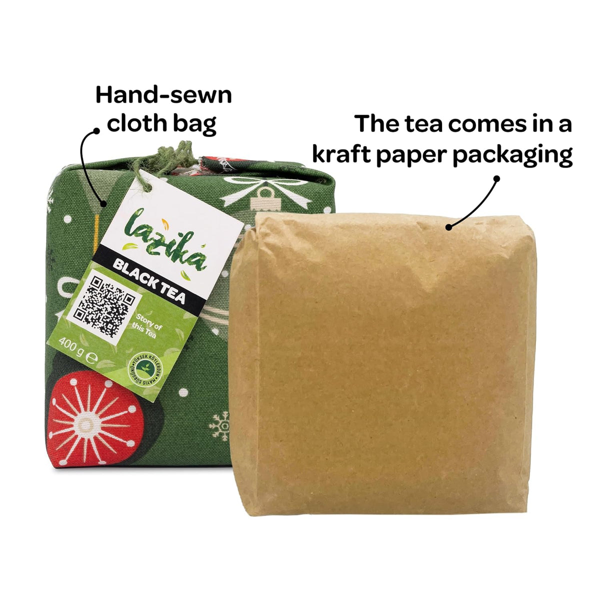 Lazika Loose Leaf Tea Set, Black Tea, Green Tea, Earl Grey, Tea Gift Set, 3.35 Oz (Pack of 3)