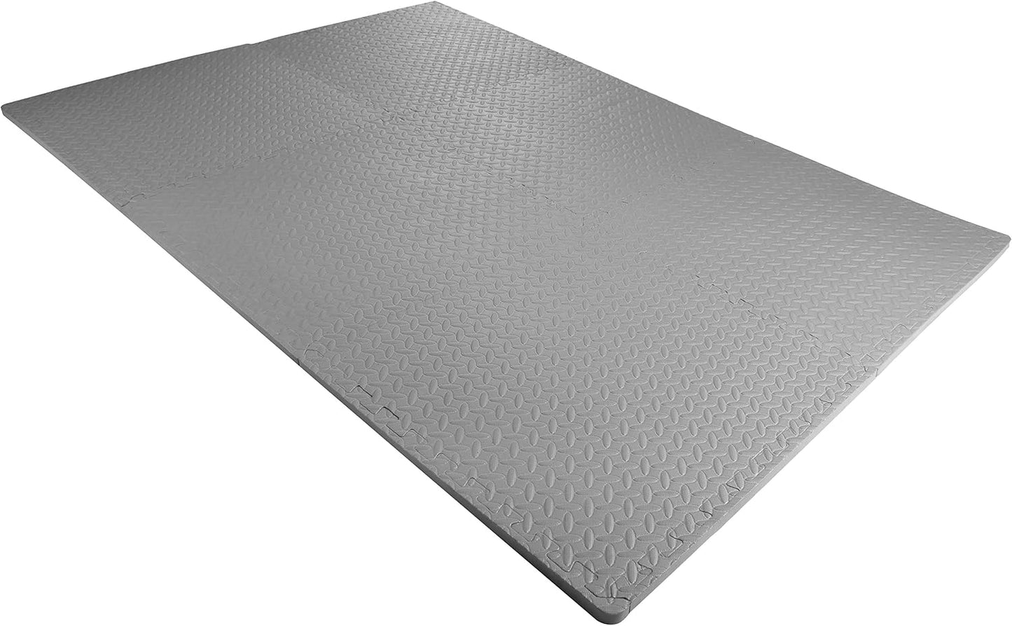 BalanceFrom Puzzle Exercise Mat 1/2" Thick, EVA Interlocking Foam Floor | Tiles for Home Gym, Mat for Home Workout Equipment, Floor Padding for Kids, Black, 24 in x 24 in x 1/2 in, 144 Sq Ft-36 Tiles