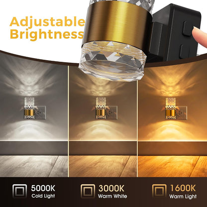 L LOHAS LED Night Lights Plug into wall, Amber Night Light with Adjustable Brightness, Plug in NightLight with Auto Light Sensor, Wall Sconce-Style Design Night Light for Bathroom,Hallway, 2 Pack