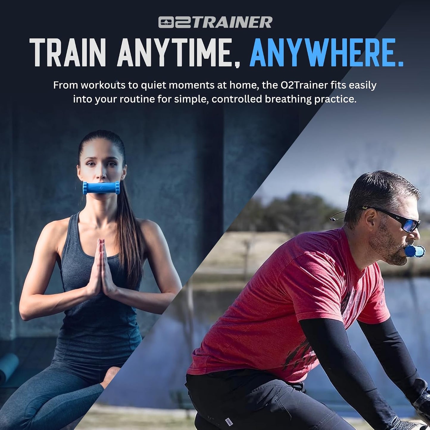 O2Trainer Breathing Muscle Training Device | Lung Power & Endurance Tool for Athletes, Singers & High-Altitude Performance | Diaphragmatic Respiratory Trainer | 16 Resistance Caps