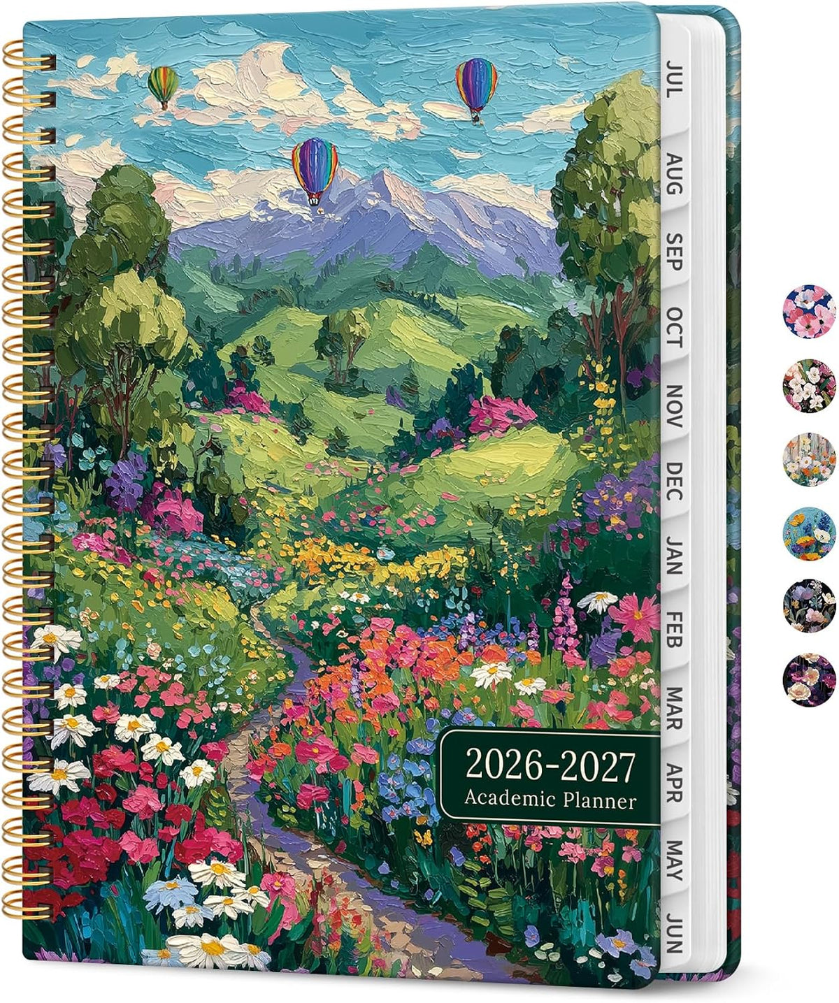 Taja Planner 2026-2027, Jul 2026-Jun 2027 Monthly & Weekly Calendar Book - Colors B