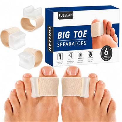 Big Toe Spacers,Hallux Valgus Corrector,Relieve Bunion Pain,Prevent Overlapping Toes, All-Day Comfort for Men & Women, Fits in Shoes.