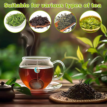 Stainless Steel Mesh Tea Infuser, 2.1 inch Tea Ball with Honey Bee Pendant Tea Strainer Tea Diffuser Tea Steeper for Filtering Tea,Tea Infusers for Loose Tea (Bee, 2PC)