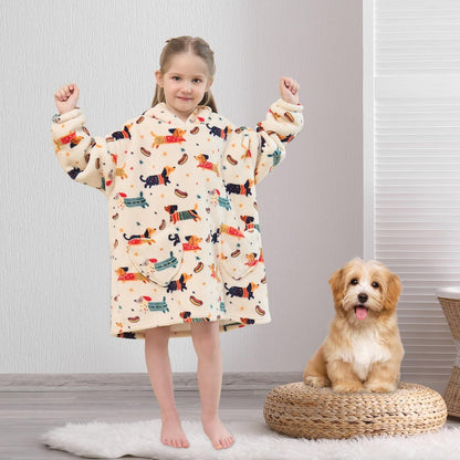 Fiosnow Glow in the Dark Unicorn Blanket Hoodies for Kids 6-13YR Oversize Wearable Blanket Hoodies for Boys Girls Teens
