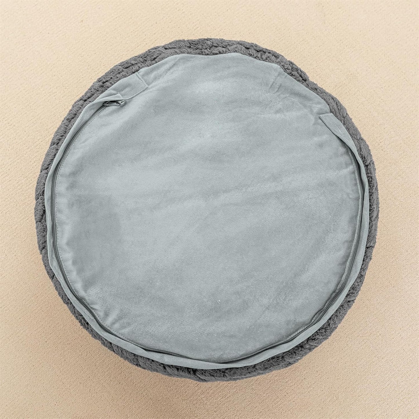 Round Pouf Ottoman 20 x 20 x 14 Inches Boho Poof Home Decor Floor Pouffe Ottoman Foot Rest for Couch Sofa Bean Bag Chairs Living Room Bedroom (Green)
