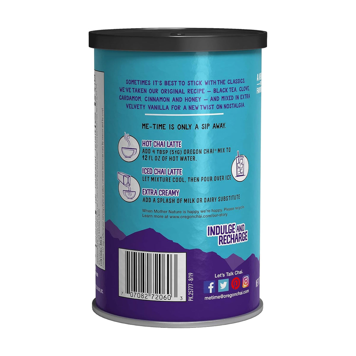 Oregon Chai Original Dry Chai Latte Mix, 8 Count (Pack of 6)