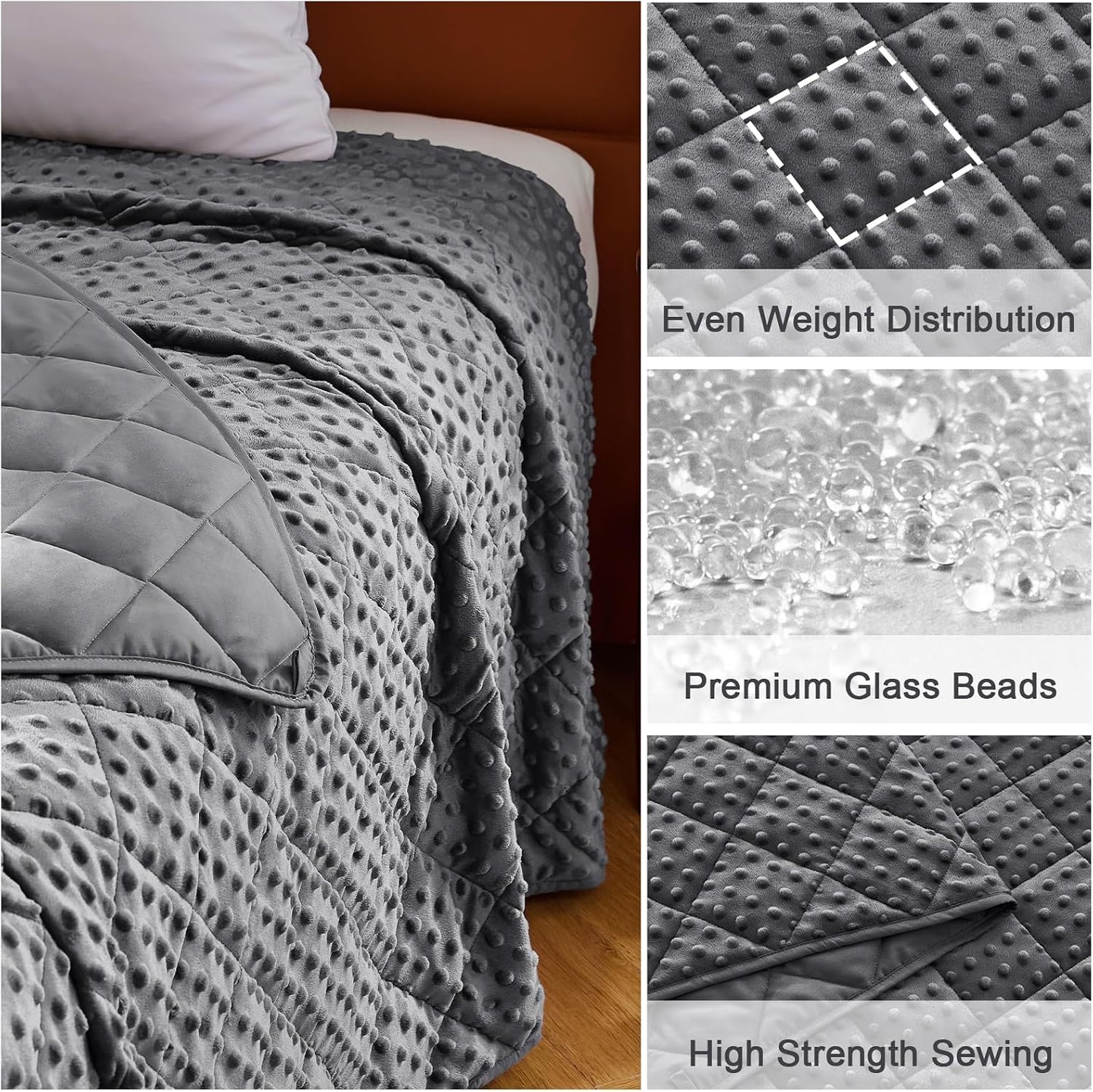 Weighted Lap Blanket for Adults 5lbs, 24"x29" Cooling Heavy Throw Blanket, Portable Travel Weighted Blankets, Soft Small Blankets Gift for Sleeping, Navy Blue