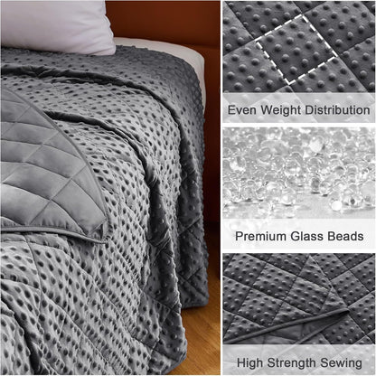 Weighted Lap Blanket for Adults 5lbs, 24"x29" Cooling Heavy Throw Blanket, Portable Travel Weighted Blankets, Soft Small Blankets Gift for Sleeping, Navy Blue