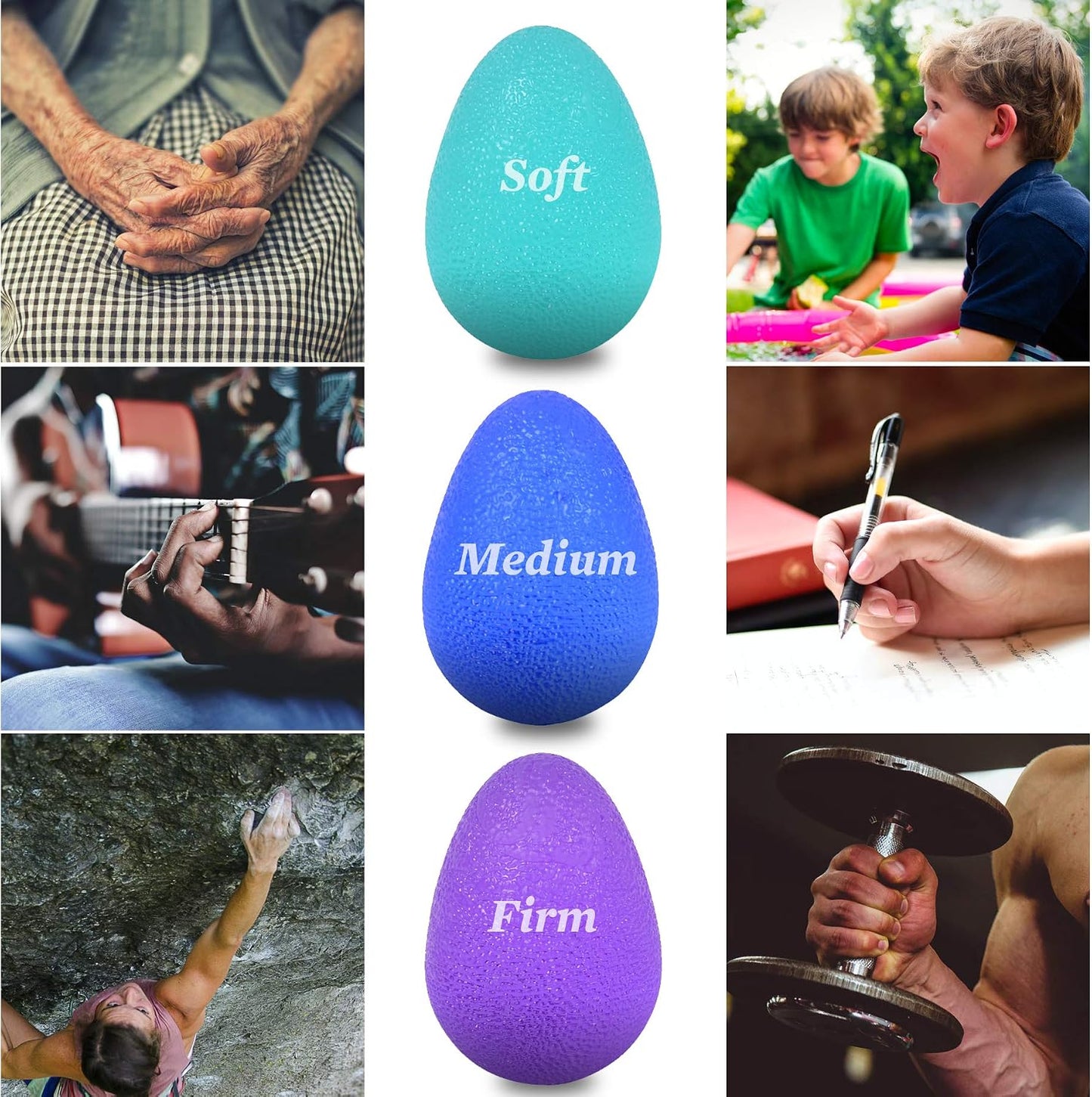 The Friendly Swede Stress Balls for Adults, Different Resistance Levels