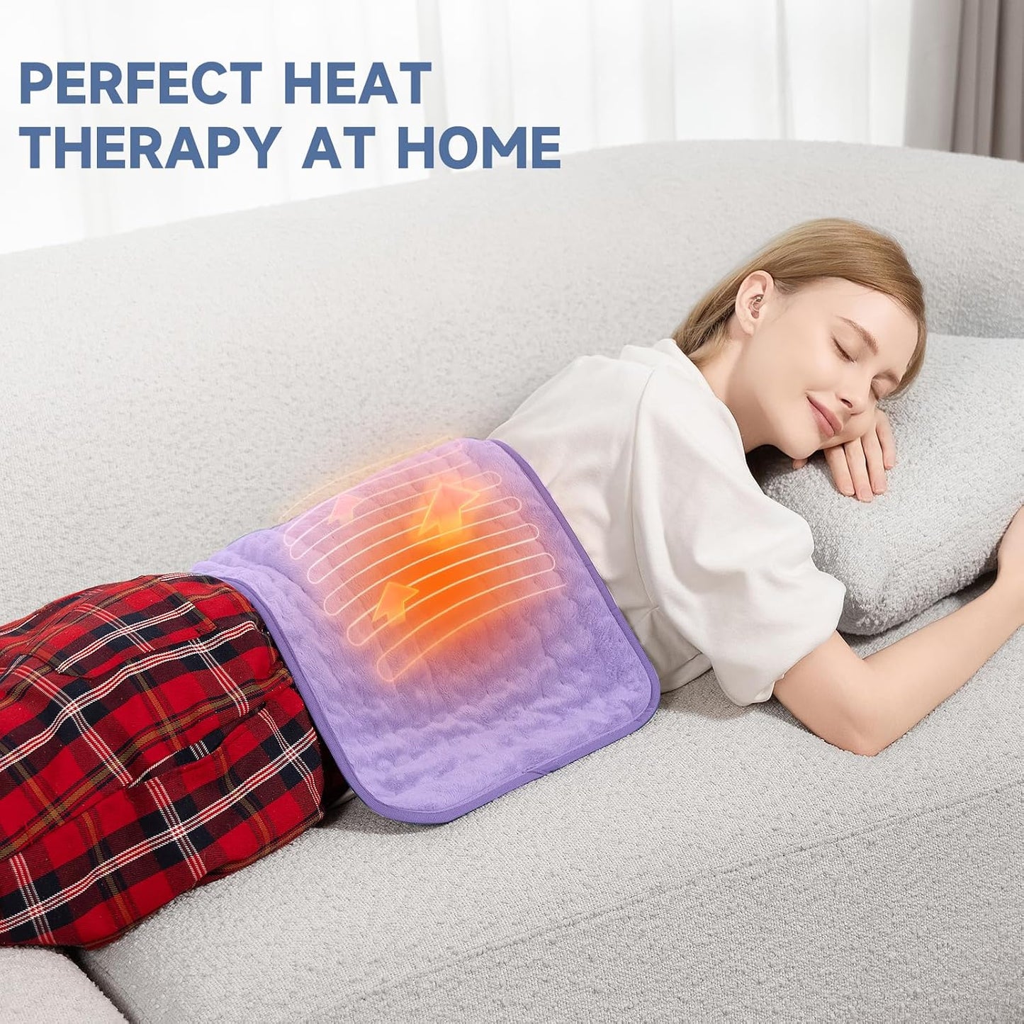 Heating Pad for Back, Neck, and Shoulder Pain Relief, Electric Heat Pad with 6 Heat Levels, Moist Heat Option, Auto Shut-Off, Birthday Christmas Gifts for Women Men Mom Dad Grandma, Gifts for her