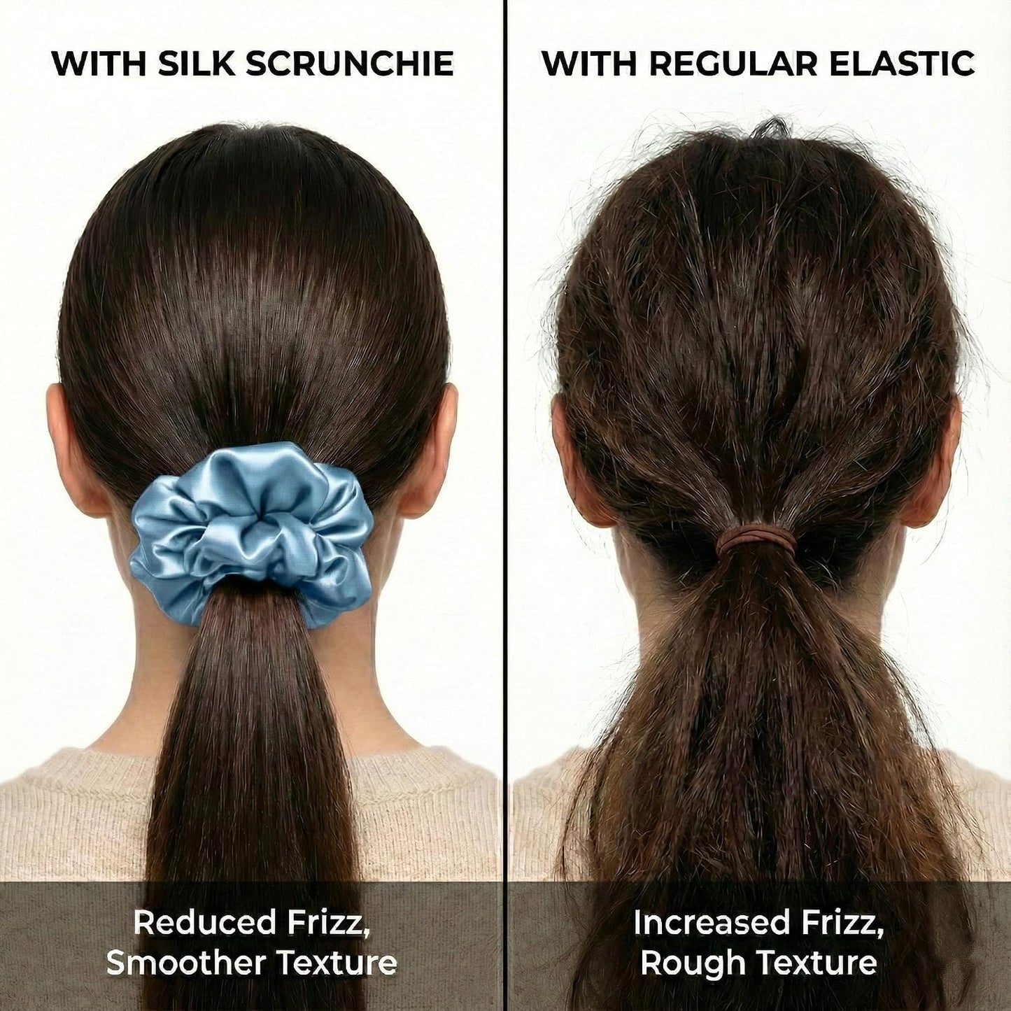 Silmer 22 Momme Silk Pillow Scrunchie Air, Oversized Lightweight Mulberry Silk Hair Tie with High Elasticity, Soft Padded No Crease Ponytail & Sleep Holder (Dusty Rose, 1Pc)