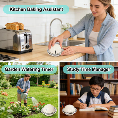 Planet Mechanical Visual Timer, 60-Minute Wind Up Analog Timer, No Batteries Loud Alarm, ABS Retro Kitchen Timer for Cooking,Baking,Egg Boiling,Gym,Workout,Study,Pomodoro,Large Dial Desk Clock