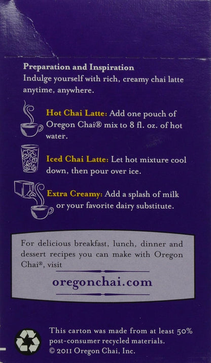 Oregon Chai Vanilla Chai Tea Latte Mix, 10 Ounces (Pack of 1)