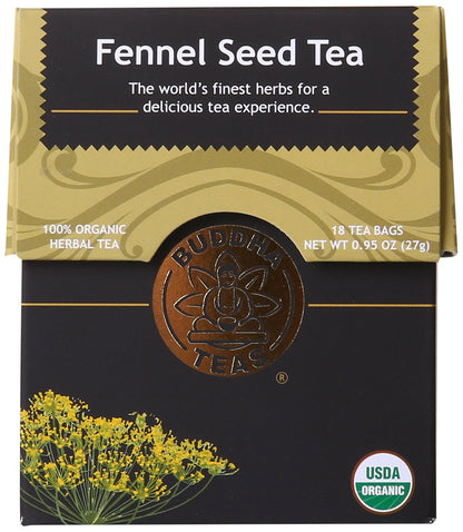 Buddha Teas Fennel Seed Tea, 18 Count (Pack of 6)