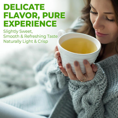 Fusion Select 100% Organic White Tea - Natural Herbal Infusion for Calmness, Relaxation, Wellness - Rich in Vitamins & Antioxidants - Zero Calories, Sugar, Fat - 100 Organic Premium White Tea Bags