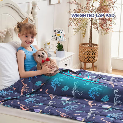 yescool Weighted Lap Pad 2 Pounds Weighted Lap Blanket, Space Plane Small Weighted Blanket, Weighted Throw Blanket Gifts for Travel Indoor Outdoor, 20"x30"