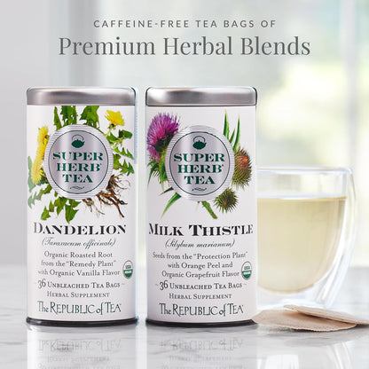 The Republic of Tea SuperHerb Organic Moringa Herbal Tea, 36 Count