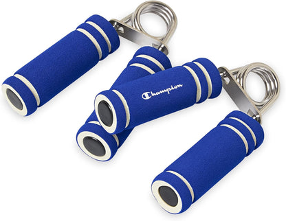 Champion 2-Pack Hand Grip Strengthener, Medium Resistance Grip Strength Trainer with Soft Foam Handles, Forearm and Wrist Trainer for Home Gym Workouts, Stress Relief and Daily Conditioning