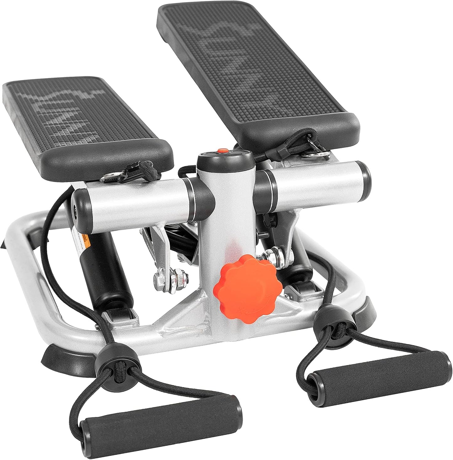 Sunny Health & Fitness Mini Steppers with Digital Monitor and Resistance Bands, Compact Low-Impact Cardio Machines for Home Workouts