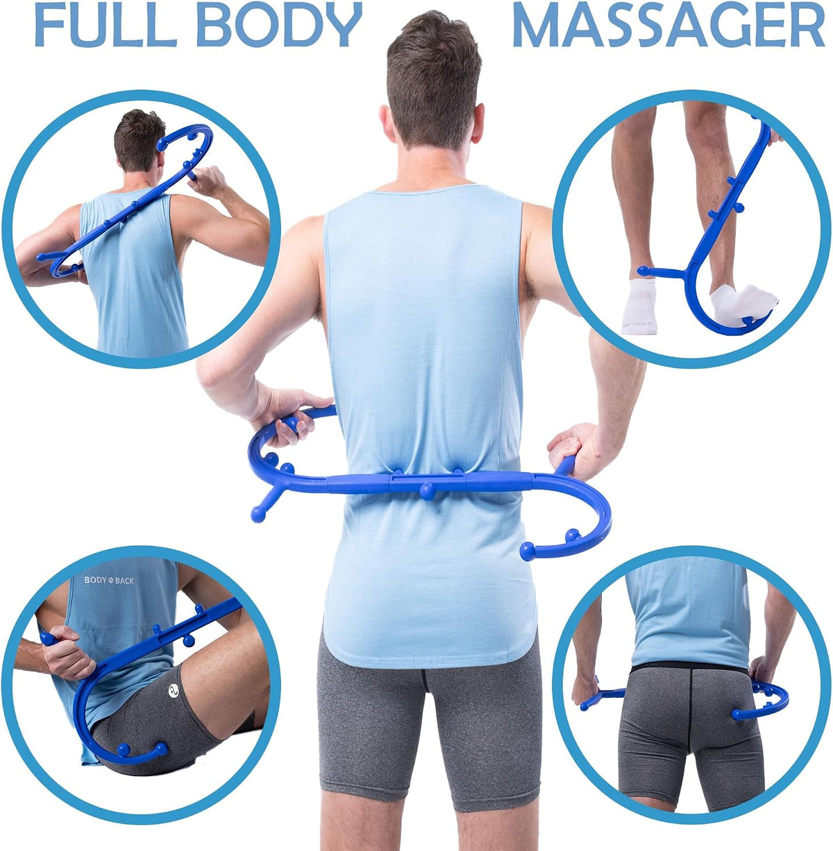 Body Back Buddy Classic Back Massager & Neck Massager for Pain Relief Black