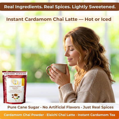 T2GO Authentic Karak Masala Chai Tea Mix – Just Add Water, 8 oz | Bold karak-style masala chai — real milk & spices in every scoop, no simmering