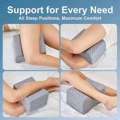 UJPFEO Knee Pillow for Side Sleepers, Leg Pillow for Sciatica, Back, HIPS, Knees, Joints Pain Relief,Pillows for Between Legs While Sleeping Spine Alignment Support & Relieves Pressure