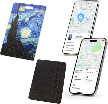 Wireless Charging Wallet Tracker Card, 12-Month Battery, Android & iOS
