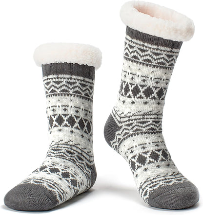 Cozylook Fuzzy Slipper Socks for Women with Grips Warm Cozy Soft Non-Slip Winter Socks Cozy Gift Idea