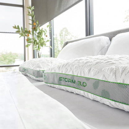 Bedgear Storm Performance Pillow, 1.0 Cooling Pillow for Side Sleepers, Medium Firm Support, Ver-Tex Cooling Cover, Air-X Mesh, Washable