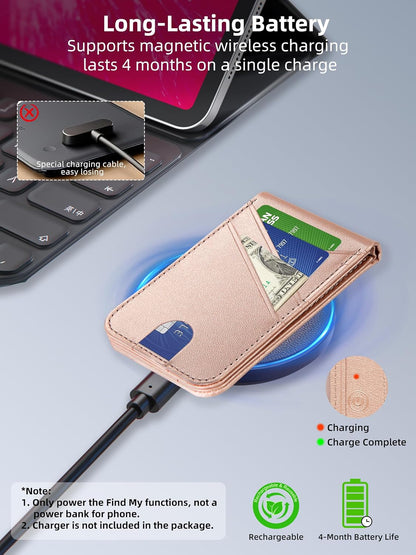 TopMade Magnetic Wallet Stand Tracker for Magsafe (iOS Only), Black