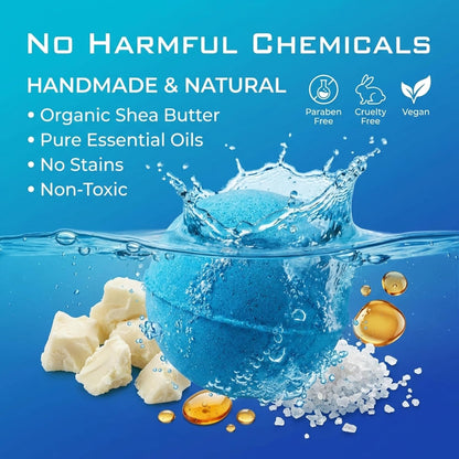 Bath Bombs for Men - Gift Set of 18 Square Shaped Handmade Natural Bath Bombs of 2.5 oz w/Essential Oils, Unique Manly Scents, for Boyfriend, Husband, Father - 18 Pack Square