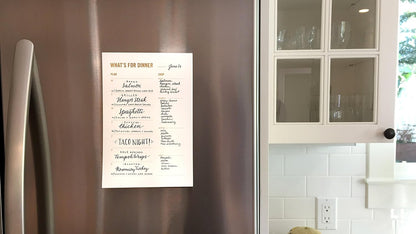 Grocery List Magnet Pad for Fridge - 6 x 9" - Grocery Shopping Checklist Notepad with Categories - 50 Sheets